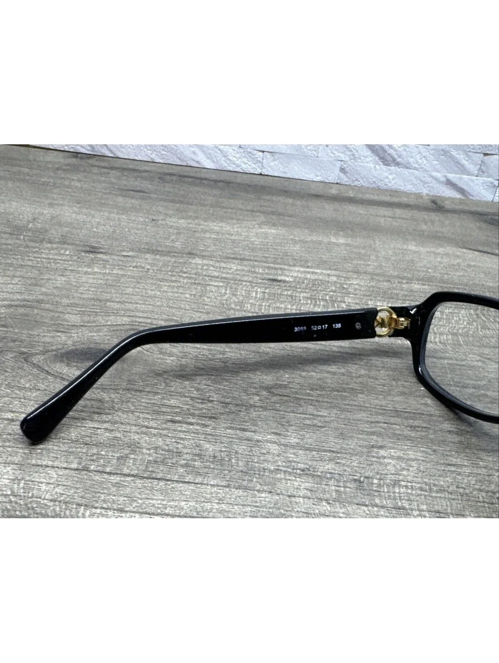 Michael Kors Tabitha V MK8016 3099 Black Glitter Rectangle Eyeglasses 52-17-135